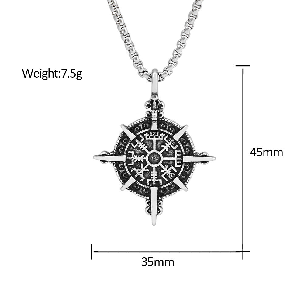 A niche high-end titanium steel men's necklace