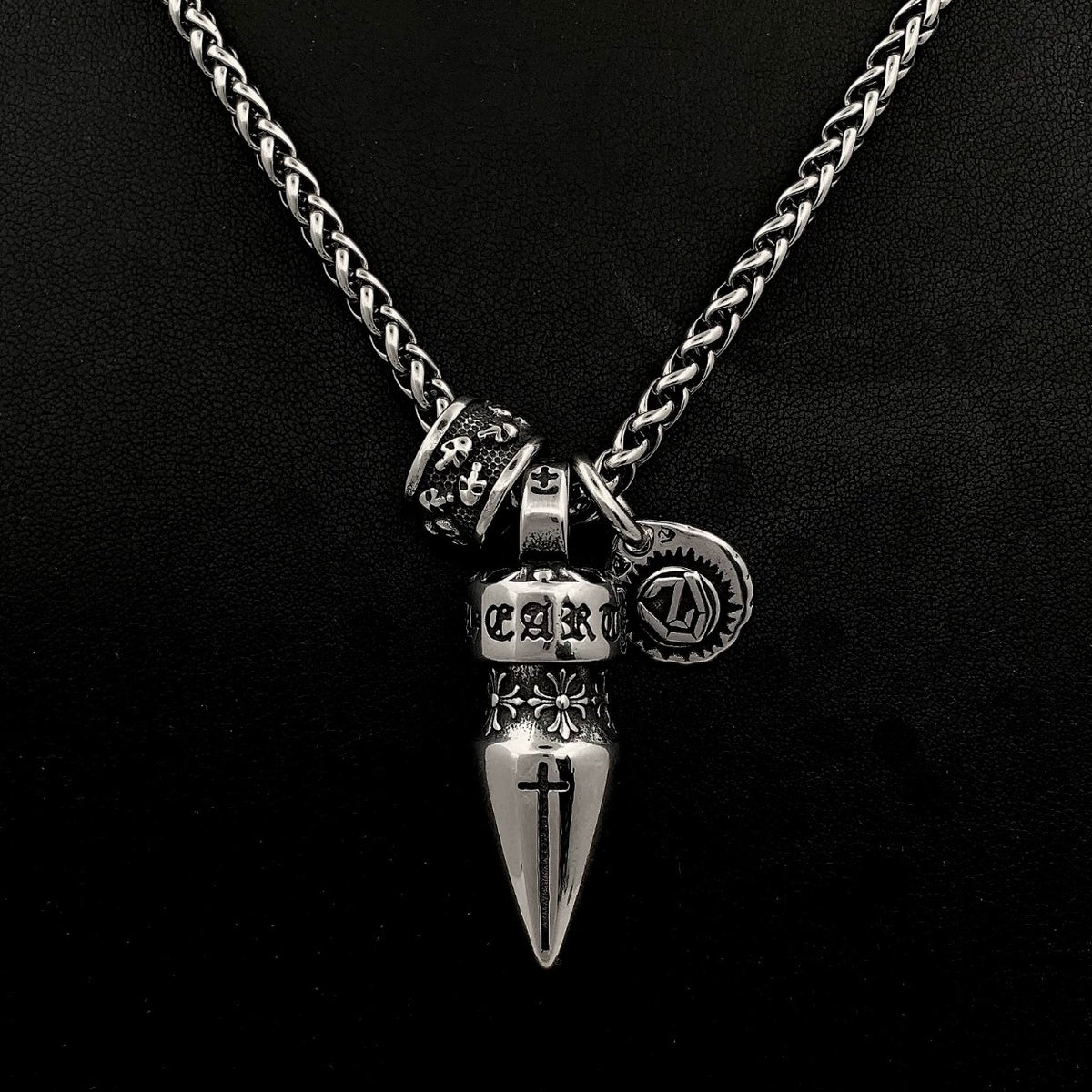Noctforn Cross flower bullet sweater chain