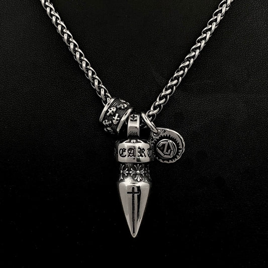 Noctforn Cross flower bullet sweater chain