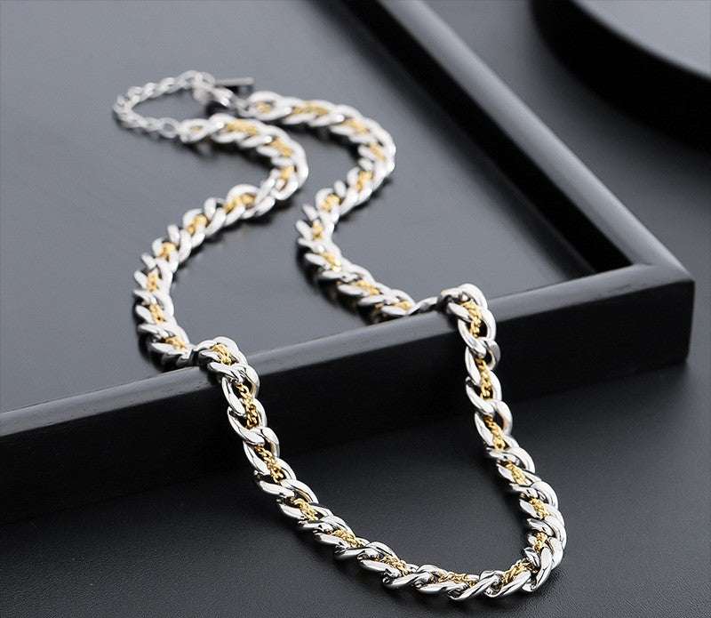 Noctforn Hidden Treasure Cuban-Style Titanium Steel Necklace for Men