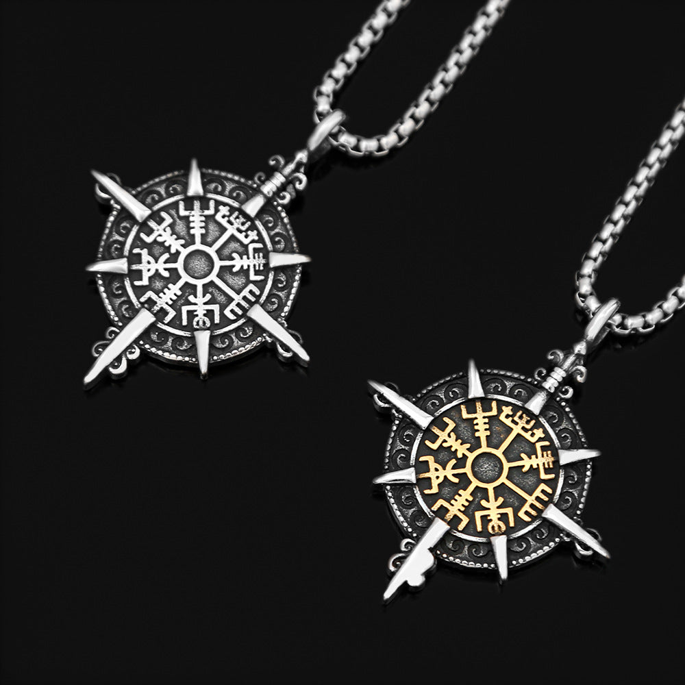 A niche high-end titanium steel men's necklace