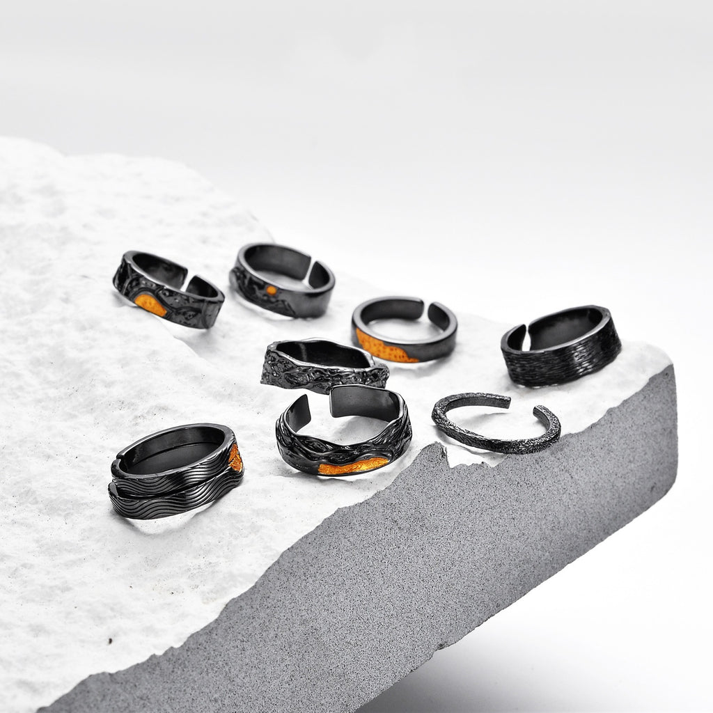 Carving Open Ring Dark Cloud Sky Ring
