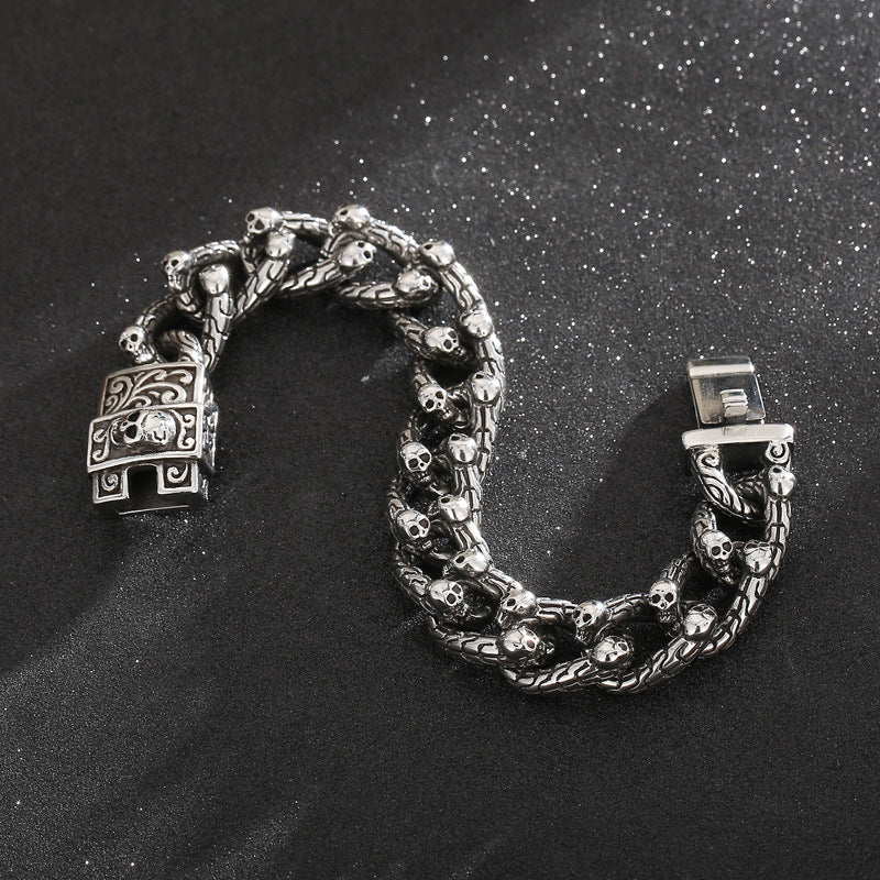 Noctforn Dark Ghost Head Men's Skull Head Bracelet