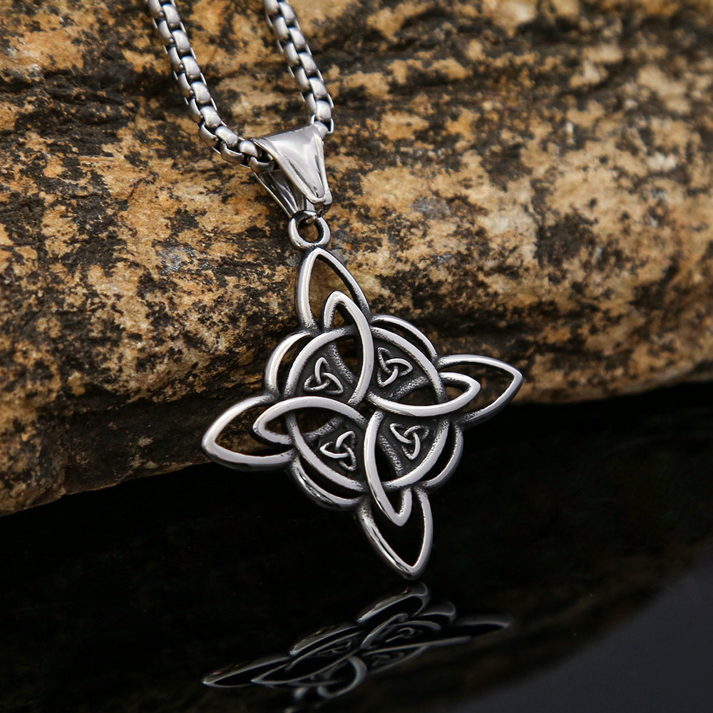 Viking Celtic Knot Pendant Titanium Steel Men's Necklace
