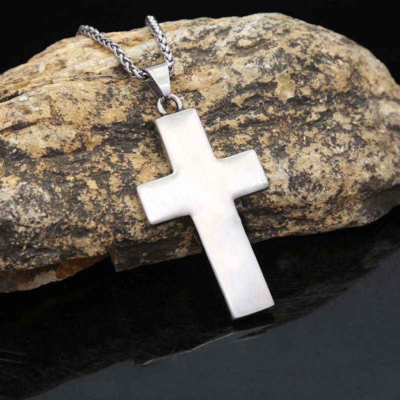 Savior Stainless Steel Cross Men's Jewelry Necklace