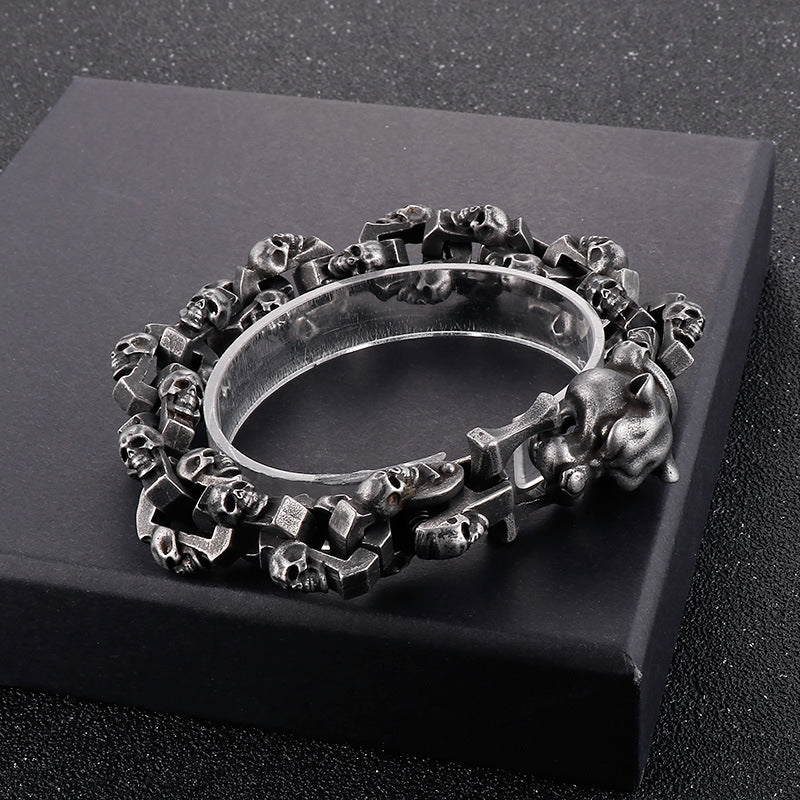 Noctforn Dark Style Leopard Head Male  Bracelet
