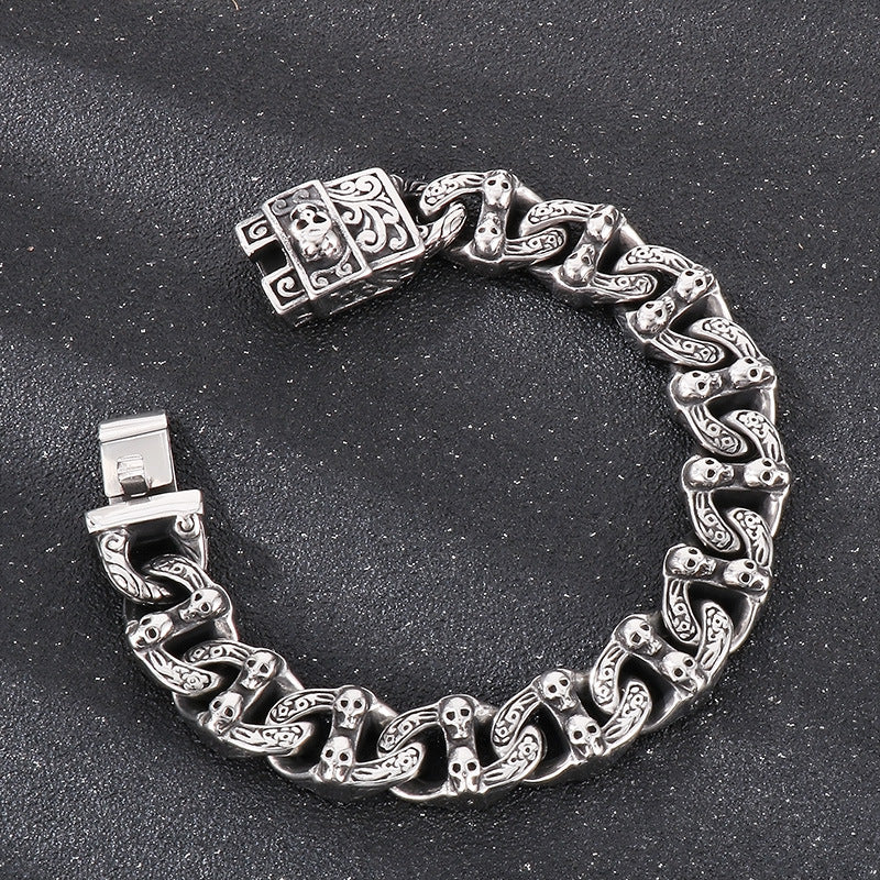 Noctforn Dark Ghost Head Men's Skull Head Bracelet