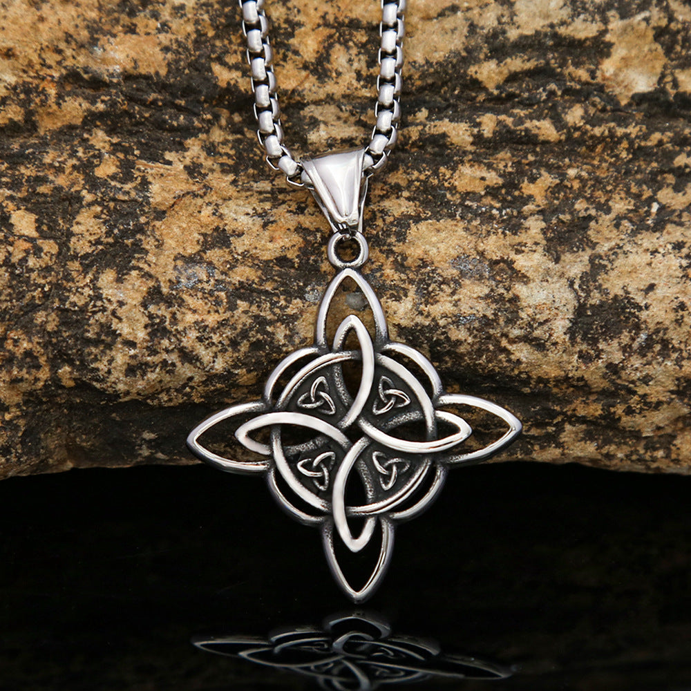 Viking Celtic Knot Pendant Titanium Steel Men's Necklace