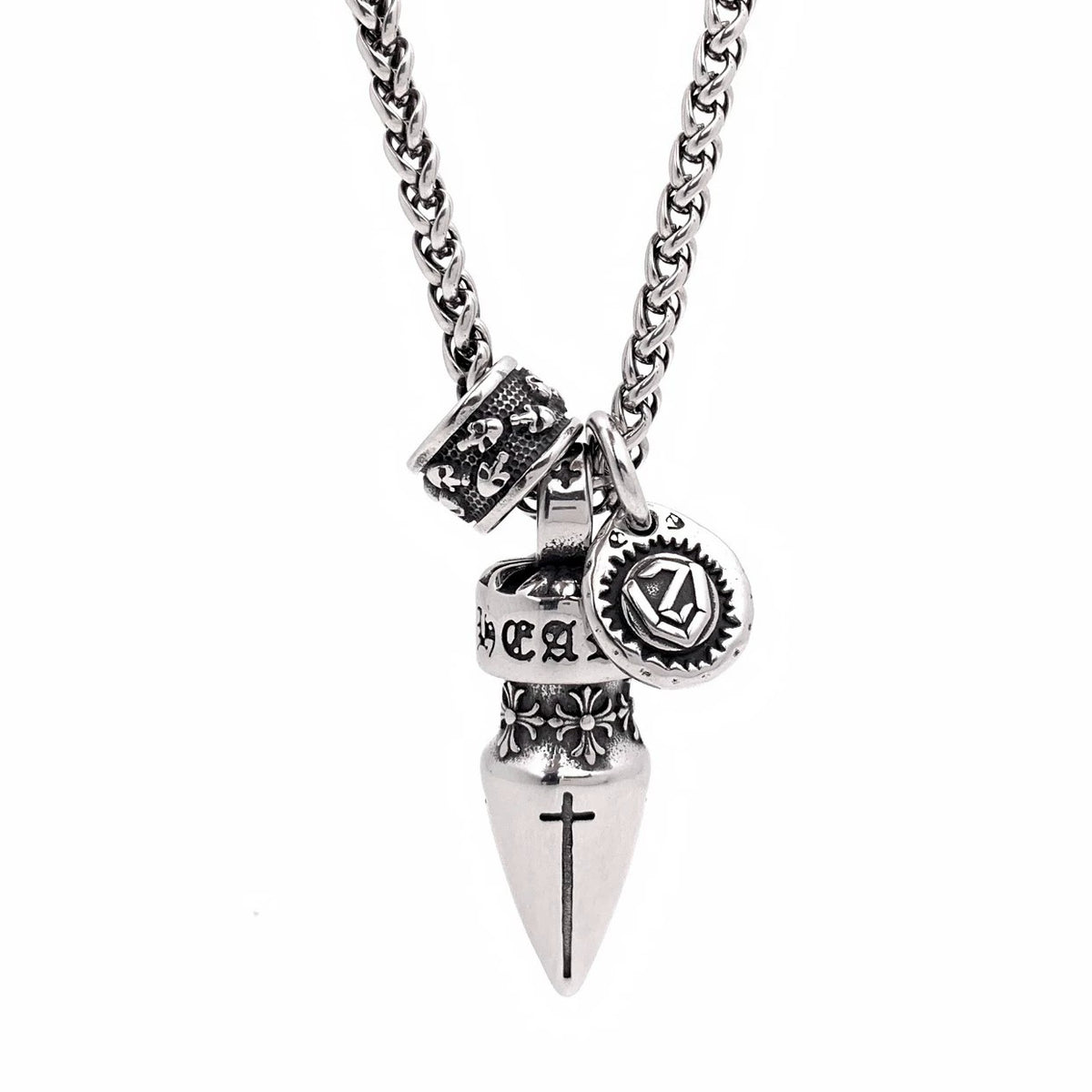 Noctforn Cross flower bullet sweater chain
