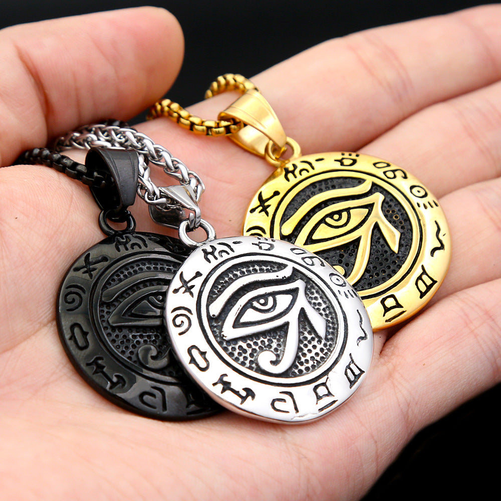 Devil's Eye Pendant Hip Hop Earthear Trendy Men's Eye Necklace