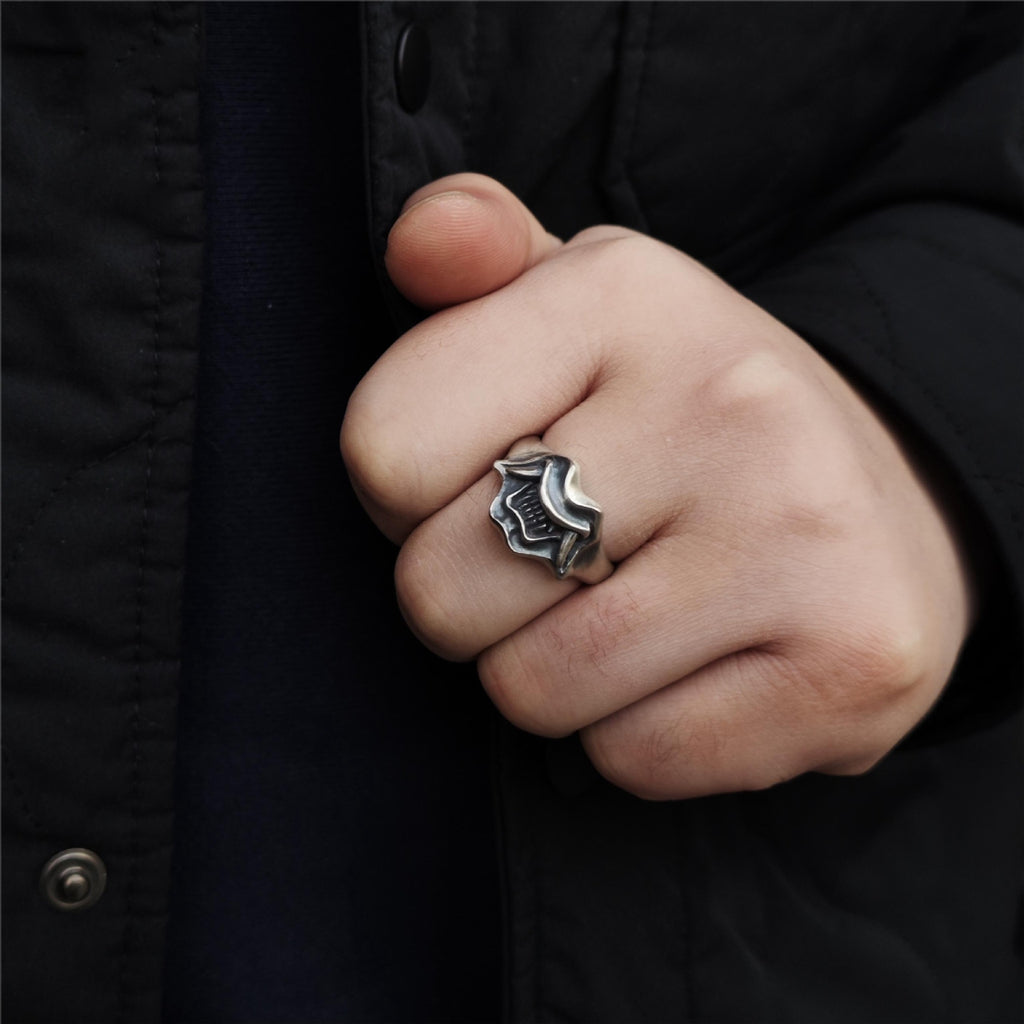 Black Fury Ring Hip Hop Fashion Open Ring Men's Style