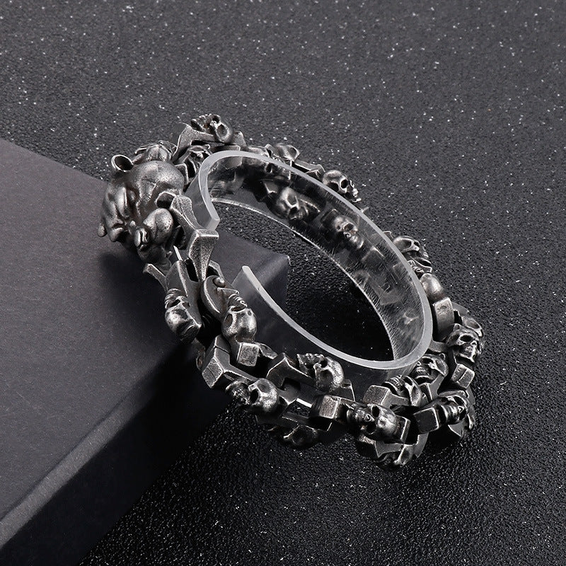 Noctforn Dark Style Leopard Head Male  Bracelet