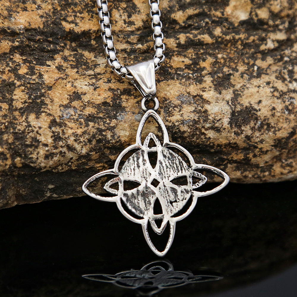 Viking Celtic Knot Pendant Titanium Steel Men's Necklace