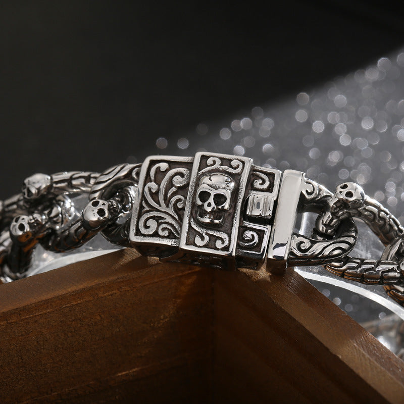 Noctforn Dark Ghost Head Men's Skull Head Bracelet