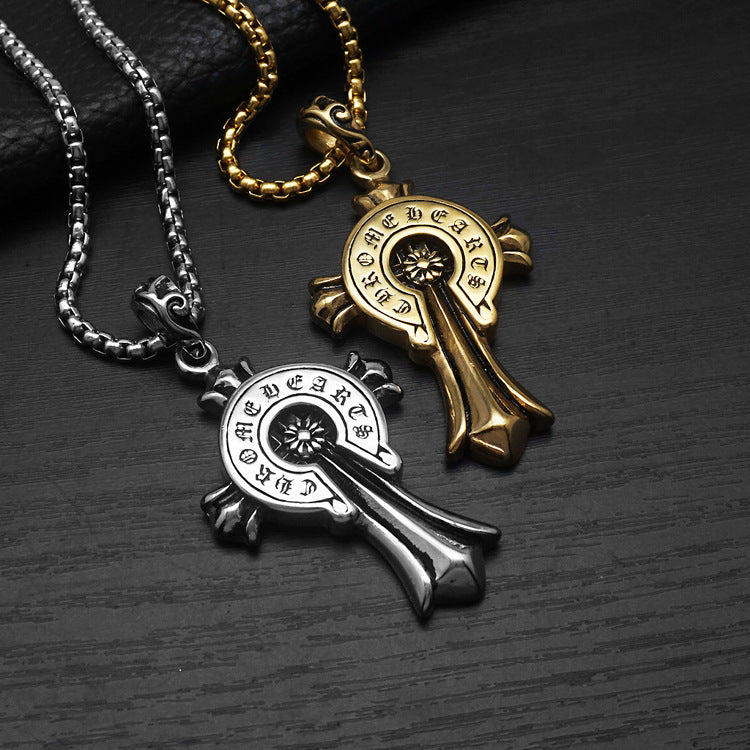 Noctforn Cast Cross Pendant and Cross Necklace