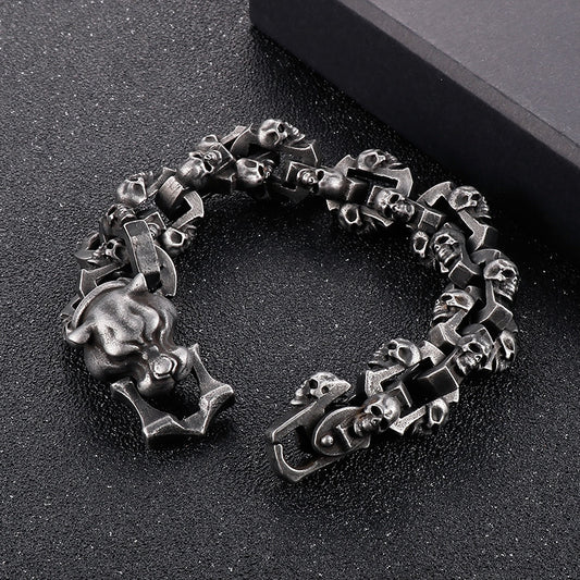 Noctforn Dark Style Leopard Head Male  Bracelet