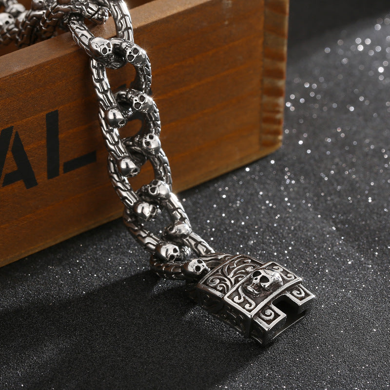 Noctforn Dark Ghost Head Men's Skull Head Bracelet