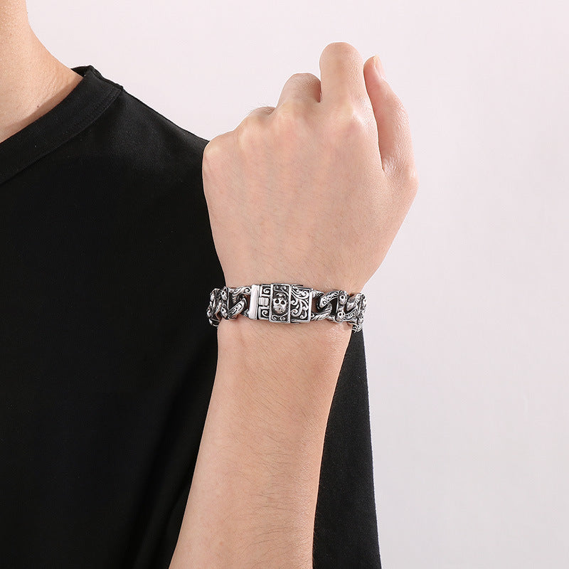 Noctforn Dark Ghost Head Men's Skull Head Bracelet