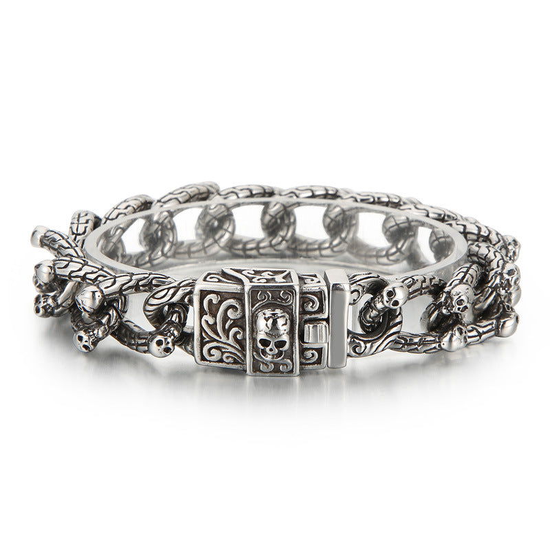 Noctforn Dark Ghost Head Men's Skull Head Bracelet