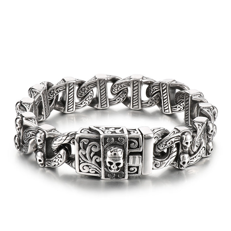 Noctforn Dark Ghost Head Men's Skull Head Bracelet
