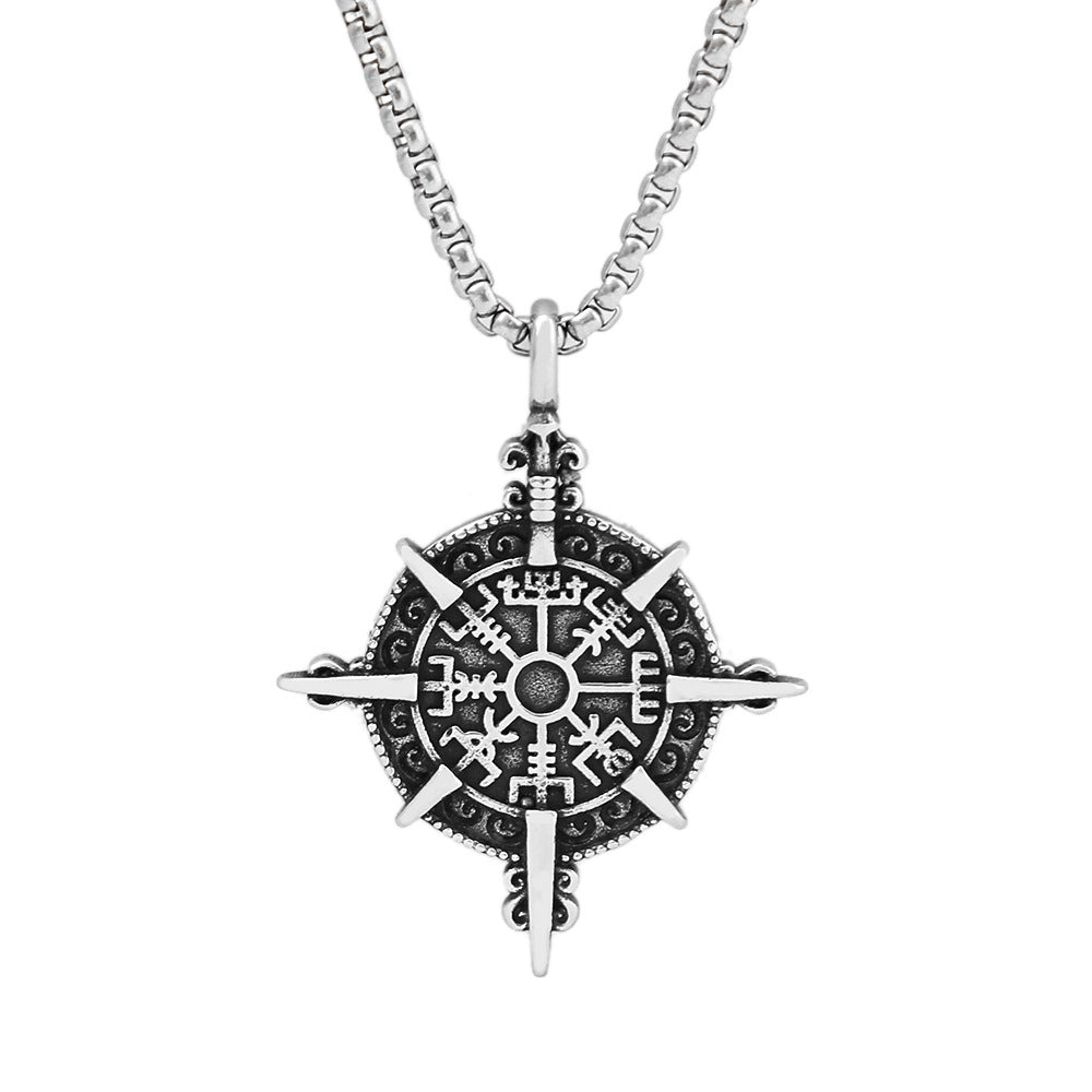 A niche high-end titanium steel men's necklace