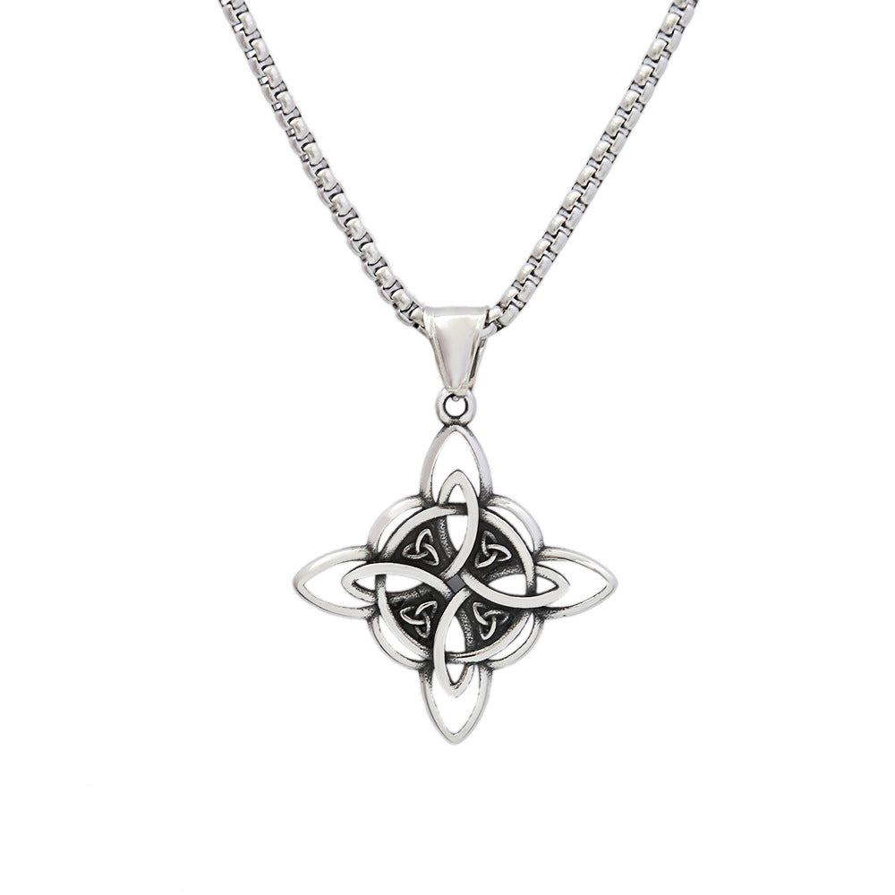 Viking Celtic Knot Pendant Titanium Steel Men's Necklace