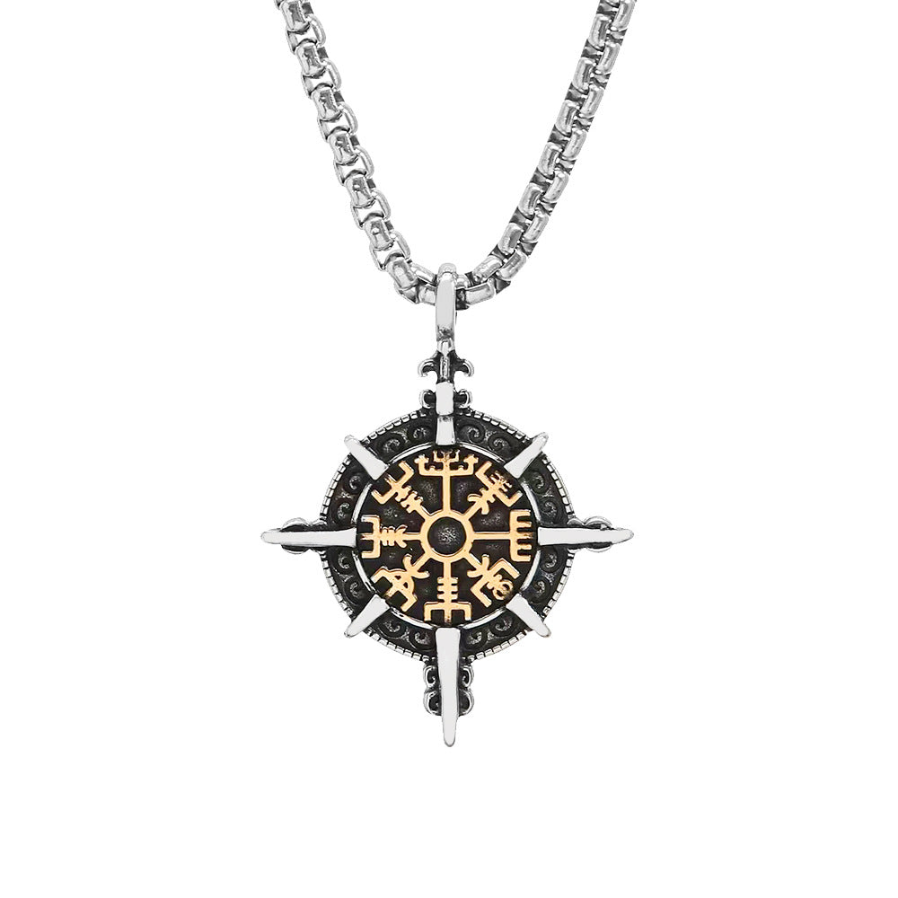 A niche high-end titanium steel men's necklace